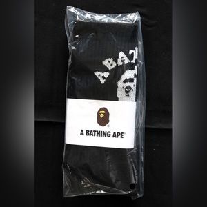 BAPE College Socks Black / White *BRAND NEW*